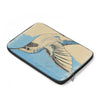 Hummingbird Beige Blue Watercolor Ink Laptop Sleeve