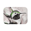 Hummingbird Green Black Ink Art Bath Mat 24 × 17 Home Decor