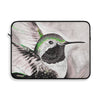 Hummingbird Green Black Ink Art Laptop Sleeve 15