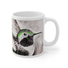 Hummingbird Green Black Ink Art Mug 11Oz