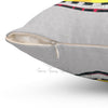 Hummingbird Grey Tribal Ink Art Square Pillow Home Decor