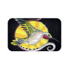 Hummingbird Ink Art Dark Bluish Bath Mat Large 34X21 Home Decor