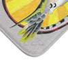 Hummingbird Ink Art Grey Bath Mat Home Decor
