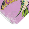 Hummingbird Ink Art Pink Bath Mat Home Decor