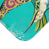 Hummingbird Ink Art Teal Bath Mat Home Decor