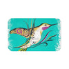 Hummingbird Ink Art Teal Bath Mat Large 34X21 Home Decor