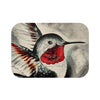 Hummingbird Red Black Ink Art Bath Mat 24 × 17 Home Decor