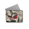 Hummingbird Red Black Ink Art Laptop Sleeve