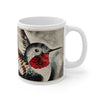Hummingbird Red Black Ink Art Mug 11Oz