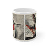 Hummingbird Red Black Ink Art Mug 11Oz