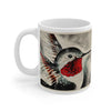 Hummingbird Red Black Ink Art Mug 11Oz
