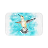 Hummingbird Sky Blue Watercolor Art Bath Mat 34 × 21 Home Decor