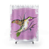 Hummingbird Tribal Ink Pink Shower Curtain 71X74 Home Decor