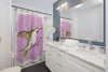 Hummingbird Tribal Ink Pink Shower Curtain Home Decor
