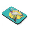 Hummingbird Tribal Teal Ink Art Laptop Sleeve