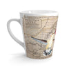 Hummingbird Vintage Map Amaryllis Latte Mug Mug