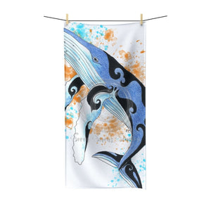 Humpback Splashy Ink Art Polycotton Towel 30 × 60 Home Decor