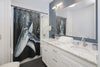 Humpback Whale Blue Ink Art Shower Curtains Home Decor