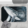 Humpback Whale Bubbles Ink Bath Mat Home Decor