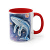 Humpback Whale Galaxy Watercolor Art Accent Coffee Mug 11Oz