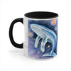 Humpback Whale Galaxy Watercolor Art Accent Coffee Mug 11Oz