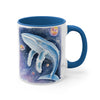 Humpback Whale Galaxy Watercolor Art Accent Coffee Mug 11Oz