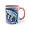 Humpback Whale Galaxy Watercolor Art Accent Coffee Mug 11Oz