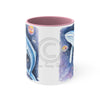 Humpback Whale Galaxy Watercolor Art Accent Coffee Mug 11Oz Pink /