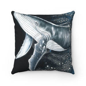 Humpback Whale Ii Bubbles Ink Square Pillow 14 × Home Decor