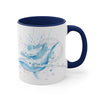 Humpback Whale S Family Pink Blue Splash Watercolor Art Accent Coffee Mug 11Oz