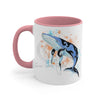 Humpback Whale Tribal Color Splash Ink Art Accent Coffee Mug 11Oz