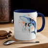 Humpback Whale Tribal Color Splash Ink Art Accent Coffee Mug 11Oz