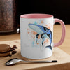 Humpback Whale Tribal Color Splash Ink Art Accent Coffee Mug 11Oz