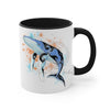 Humpback Whale Tribal Color Splash Ink Art Accent Coffee Mug 11Oz