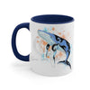 Humpback Whale Tribal Color Splash Ink Art Accent Coffee Mug 11Oz