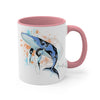 Humpback Whale Tribal Color Splash Ink Art Accent Coffee Mug 11Oz