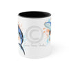 Humpback Whale Tribal Color Splash Ink Art Accent Coffee Mug 11Oz Black /