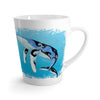 Humpback Whale Tribal Doodle Blue Latte Mug Mug