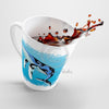 Humpback Whale Tribal Doodle Blue Latte Mug Mug