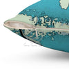 Humpback Whale Tribal Teal Ink Square Pillow Home Decor
