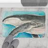 Humpback Whale Watercolor Bath Mat Home Decor