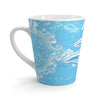Humpback Whales Blue Vintage Map White Latte Mug Mug