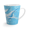 Humpback Whales Blue Vintage Map White Latte Mug Mug