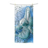 Humpback Whales Vintage Map Polycotton Towel 36X72 Home Decor