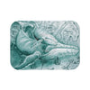 Humpback Whales Vintage Map Teal Bath Mat Small 24X17 Home Decor