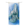 Humpback Whales Watercolor Polycotton Towel 30X60 Home Decor