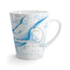 Humpback Whales White Vintage Map Latte Mug Mug