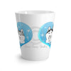 Huskies Blue Heart Watercolor White Latte Mug Mug