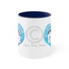 Husky Dog Heart Love Blue Art Accent Coffee Mug 11Oz Navy /