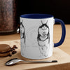 Husky Dog Running Art Accent Coffee Mug 11Oz